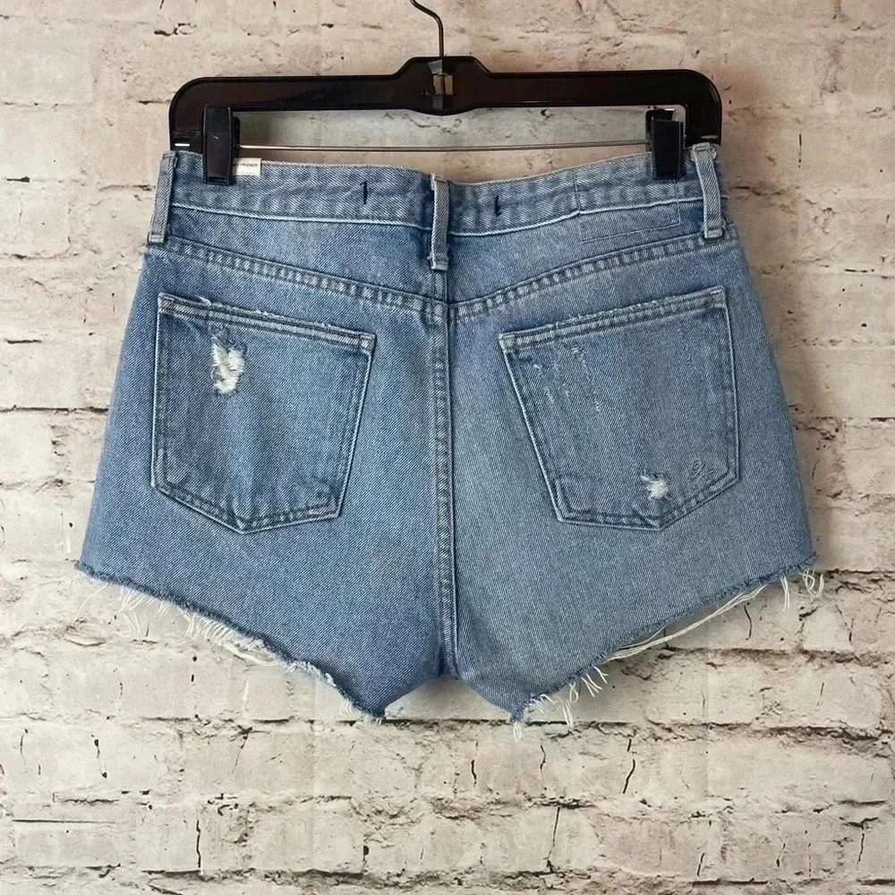 Lovers + Friends DENIM The Jack Jean Shorts Size 28 Distressed Cotton Cut Off - Picture 9 of 10